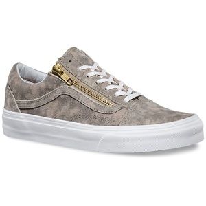 Vans Old Skool Zip Marble Suede Shoes